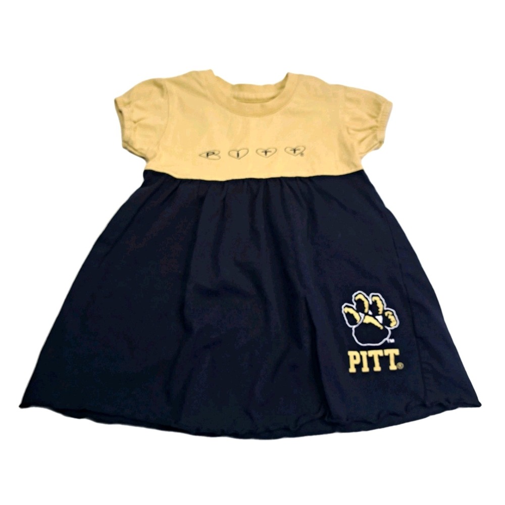 PITT‎ Baby Oitfit / Dress Infant Girls 3-6 Months 100% Cotton Pittsburgh Sports